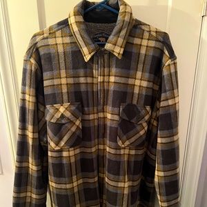 Plaid sherpa-lined fleece
